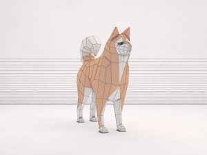 origami---dog setup Modelo 3D