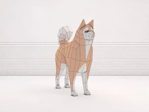 origami---dog setup 3D Model