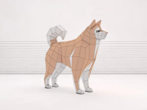 origami---dog setup 3D Model