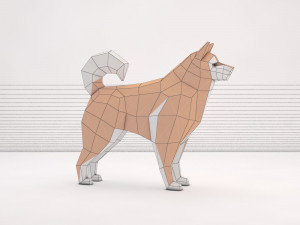 origami---dog setup Modelo 3D