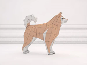 origami---dog setup 3D Model