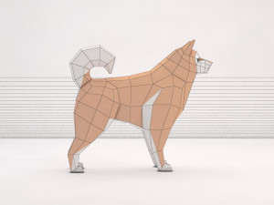 origami---dog setup Modelo 3D