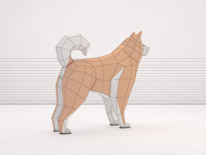 origami---dog setup Modelo 3D