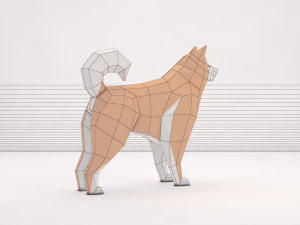 origami---dog setup 3D Model