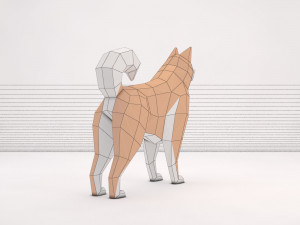 origami---dog setup Modelo 3D