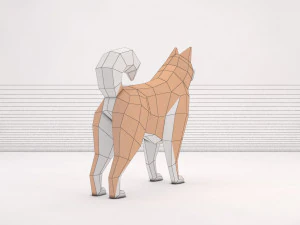 origami---dog setup 3D Model