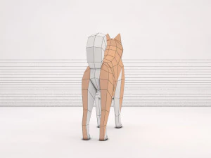 origami---dog setup 3D Model