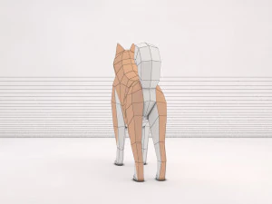origami---dog setup 3D Model