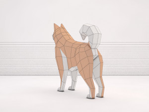 origami---dog setup Modelo 3D