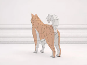 origami---dog setup 3D Model