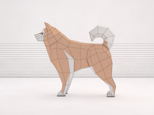 origami---dog setup Modelo 3D