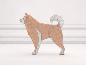 origami---dog setup 3D Model