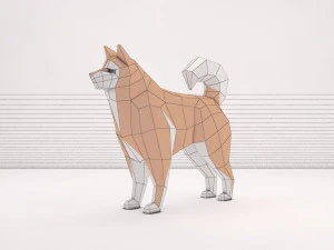 origami---dog setup 3D Model