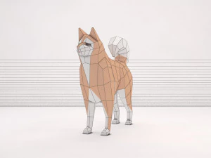 origami---dog setup 3D Model