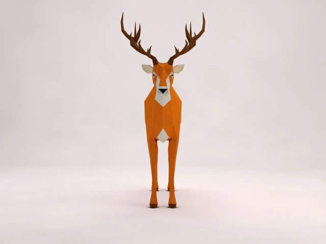 origami --- configura&ccedil;&atilde;o de cervo Modelo 3D .c4d .max .obj .3ds .fbx .stl .blend 