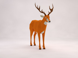 origami---deer setup Model 3D