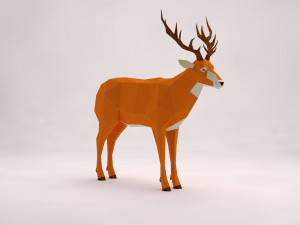 origami---deer setup Model 3D