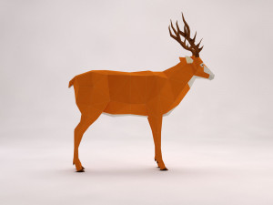 origami---deer setup Model 3D