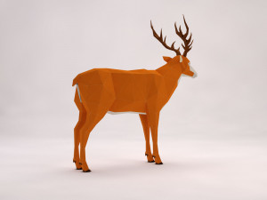 origami---deer setup Model 3D