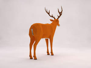 origami---deer setup Model 3D
