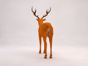 origami---deer setup Model 3D