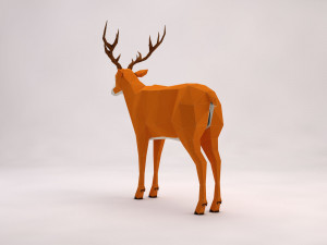 origami---deer setup Model 3D