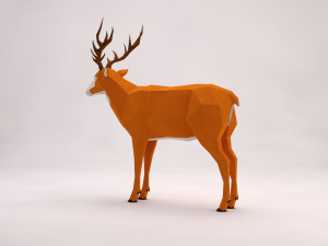 origami---deer setup Model 3D