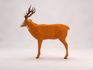 origami---deer setup Model 3D