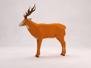 origami---deer setup Model 3D