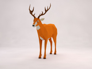 origami---deer setup Model 3D