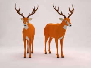 origami---deer setup Model 3D