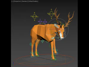 origami --- configura&ccedil;&atilde;o de cervo Modelo 3D