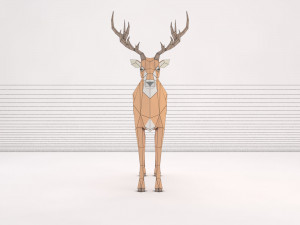 origami---deer setup Model 3D