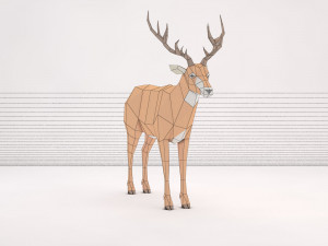 origami---deer setup Model 3D