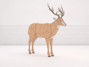 origami---deer setup Model 3D