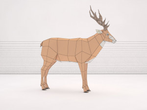 origami---deer setup Model 3D