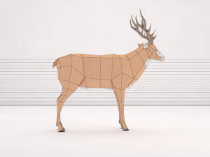 origami---deer setup Model 3D