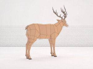 origami---deer setup Model 3D