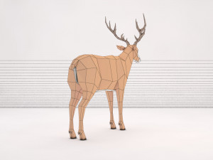 origami---deer setup Model 3D
