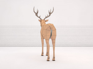 origami---deer setup Model 3D