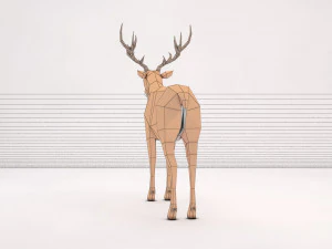 origami --- configura&ccedil;&atilde;o de cervo Modelo 3D