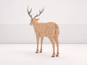 origami---deer setup Model 3D