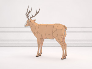 origami---deer setup Model 3D