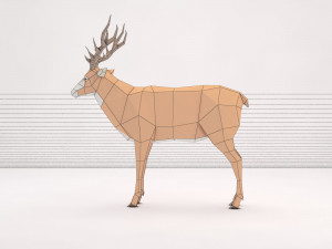 origami---deer setup Model 3D