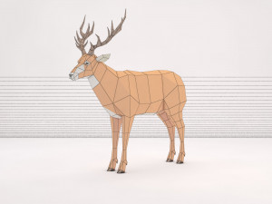 origami---deer setup Model 3D