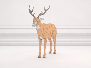 origami---deer setup Model 3D