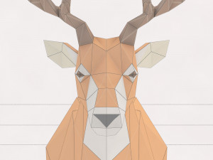 origami---deer setup Model 3D