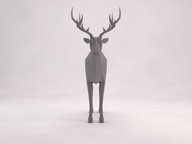 origami---deer 3D Модель .c4d .max .obj .3ds .fbx .stl .blend 