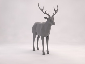 origami---deer 3D Модель