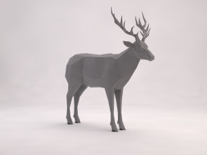 origami---deer 3D Модель